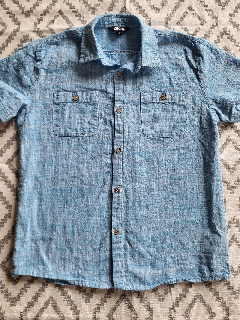 Sky Blue Chambray Shirt Size 12